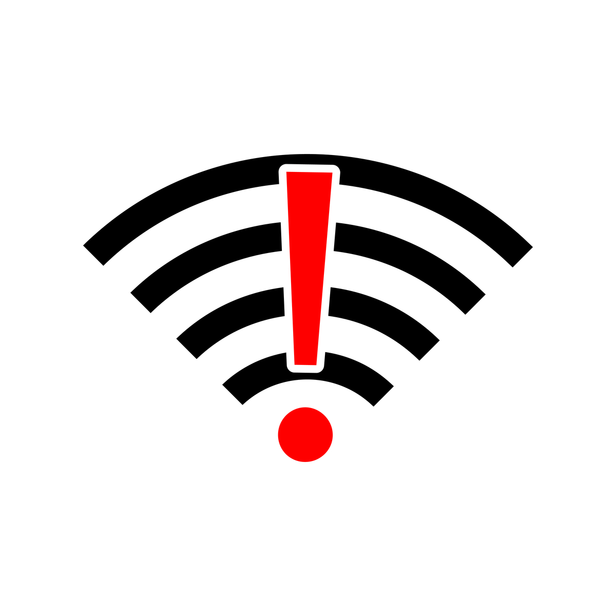 No internet connection. Bad Internet connection icon.